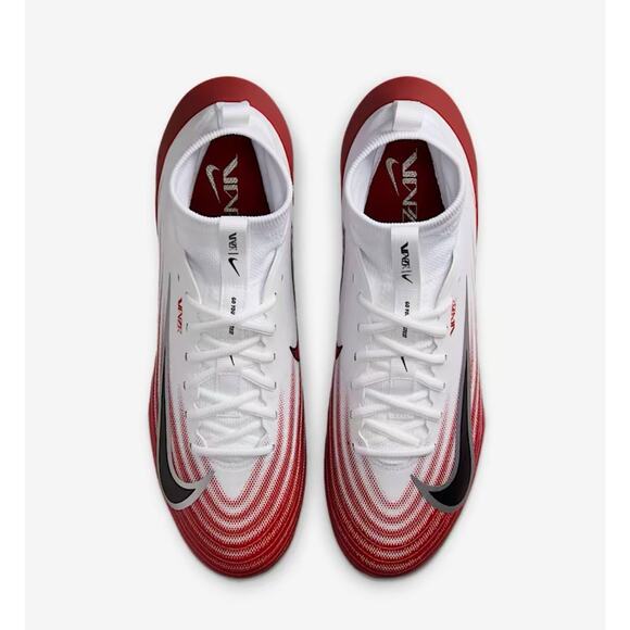 Nike Air Zoom Vapor Pro 1 White Crimson Football Cleats HM8850-102 Men's Size 8 - Picture 4 of 6